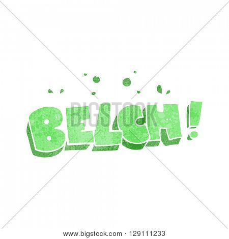 freehand retro cartoon belch text