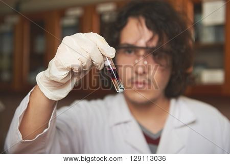 Chemical Liqiud In Small Flask