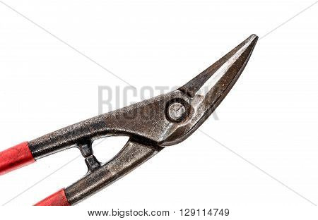 Alligator Shears Pliers For Cutting Sheet Metal With Red Handle