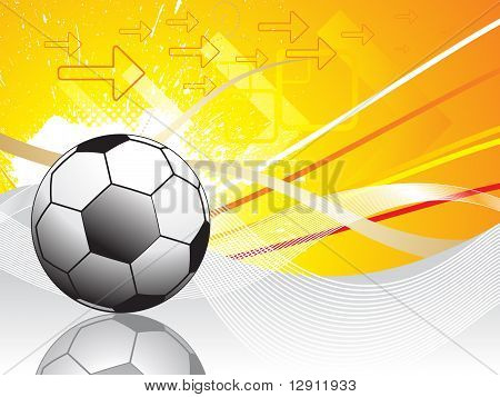 Astratto calcio con onda