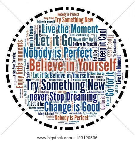 Believe in Yourself and other powerful phrases