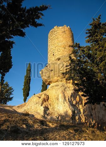 Image of a castle at Penaranda del Duero, Burgos, Castilla y Leon, Spain