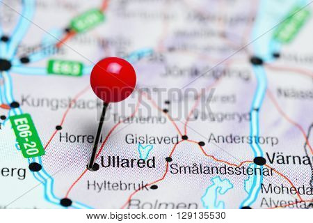 Ullared pinned on a map of Sweden