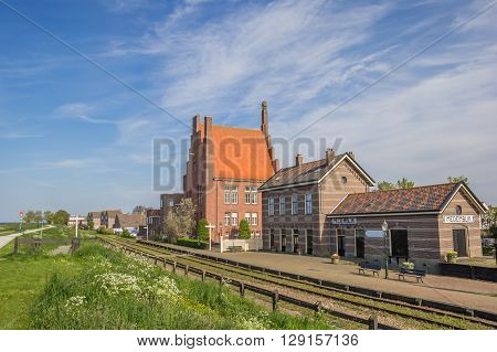 Historical railroad and station of Medemblik Holland