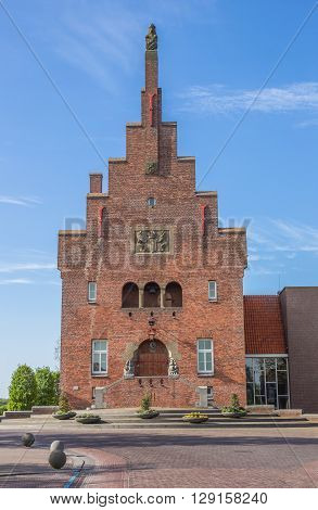 Town hall in historical village Medemblik Netherlands