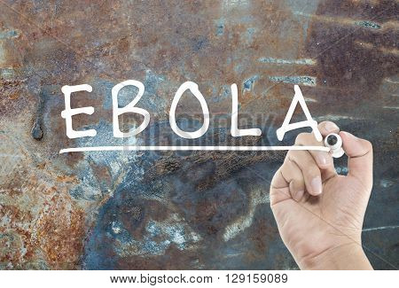 Related with EBOLA word from hand writing