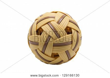 Sepak takraw ball isolate on white background