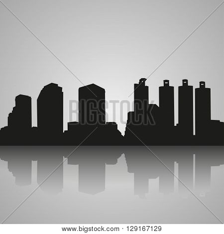 Bangkok Thailand city skyline vector silhouette illustration
