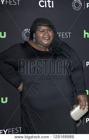 LOS ANGELES - MAR 18:  Gabourey Sidibe at the PaleyFest 2016 - Difficult People at the Dolby Theater on March 18, 2016 in Los Angeles, CA