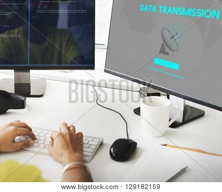 Boardcast Data Transmission GPS Navigation Concept