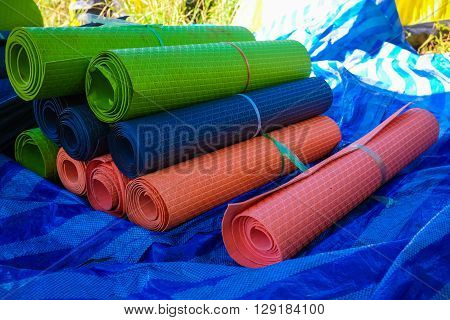 Slipping pad on camping for hiker row