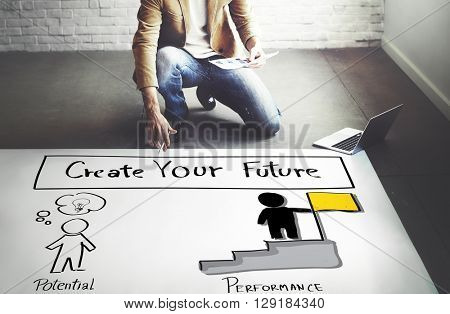 Create Your Future Aspiration Goals Concept