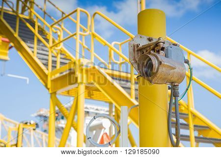 Gas detector infrared type for monitor and detect gas leak at oil and gas central processing platform