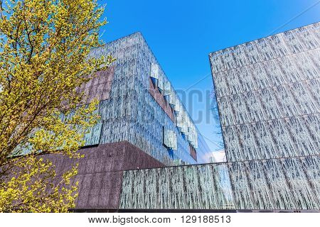 Utrecht Netherlands - April 20 2016: student accommodation building at the university campus. The campus The Uithof is well known for its extraordinary and experimental architecture