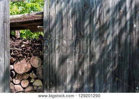 Old Wooden Fence And Wood
