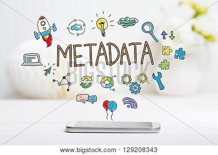 Metadata Concept With Smartphone