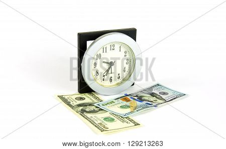 Photo symbolizing precious time on a white background