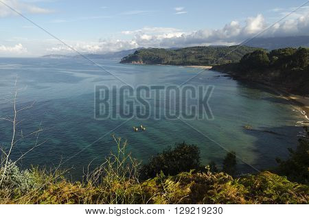 Natural landscape, Northern Spain coastline in Asturias