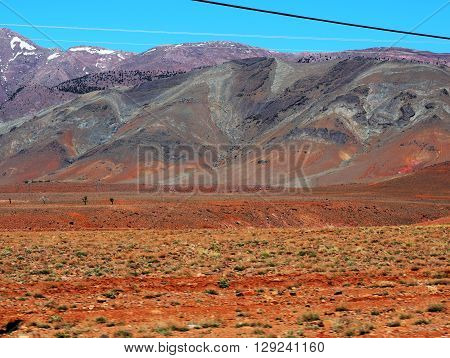 Approaching the village of Telouet Morocco, colors of the earth