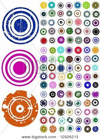Círculo de vector de 105 elementos