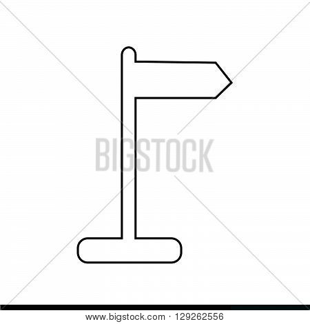 an images of Directional wooden sign Icon Illustration design