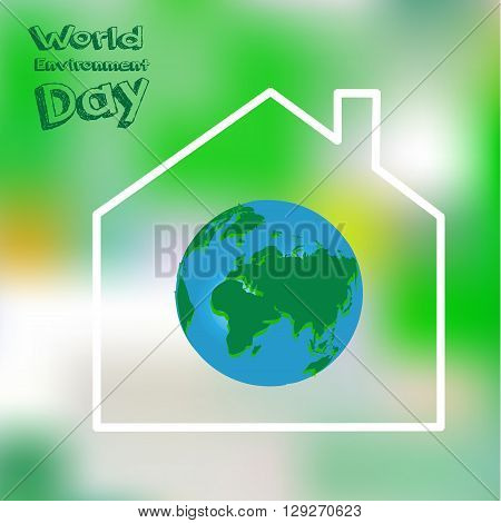 World Environment Day. Earht is our home. Vector illustration