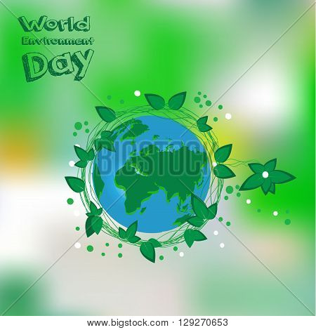 World Environment Day. Earht is our home. Vector illustration