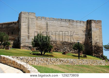 Sohail castle with the castle gardens in the foreground Fuengirola Malaga Province Andalucia Spain Western Europe.