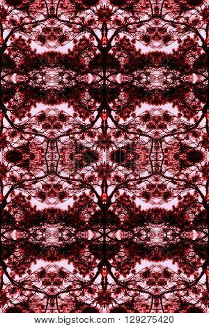 Abstract complex form of ethnic theme structure