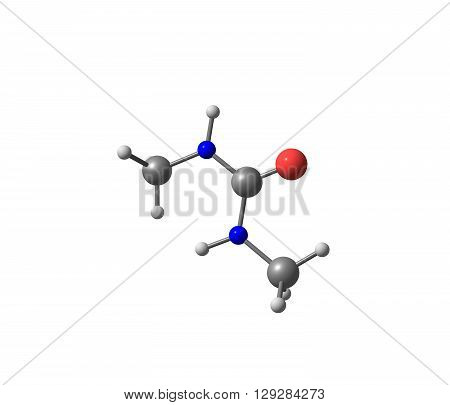 Dimethylurea -13-Dimethylurea - is a urea derivative and used as an intermediate in organic synthesis. 3d illustration