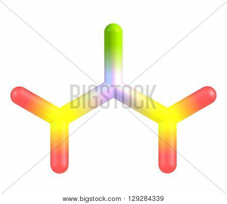 Urea - carbamide -is an organic compound with the chemical formula CONH22. 3d illustration