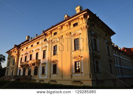 Slavkov baroque castle (national cultural landmark) Slavkov - Austerlitz near Brno South Moravia Czech republic.