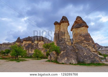 Famous mushroom valley in Cappadocia, Turkey