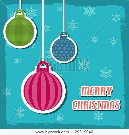 Merry Christmas And Happy New Year Background Tetro Concept. Vec
