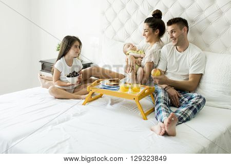 Family In The Bed