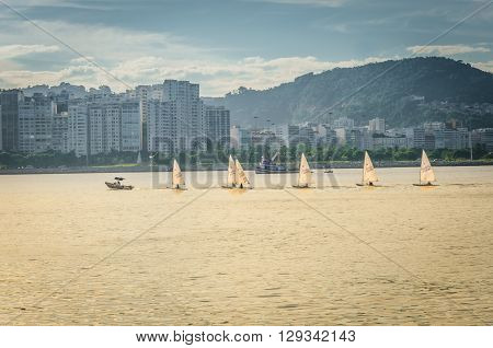 Rio De Janeiro, Rj Brazil - Mar 05, 2016: Boat At Port Of Urca. Urca Is A District In Rio De Janeiro