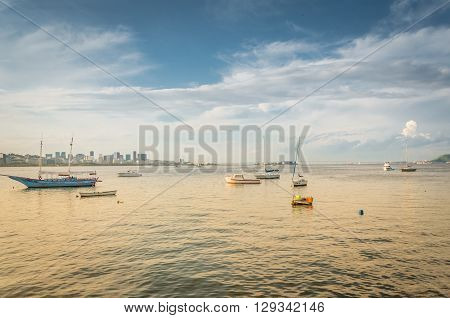Rio De Janeiro, Rj Brazil - Mar 05, 2016: Boat At Port Of Urca. Urca Is A District In Rio De Janeiro