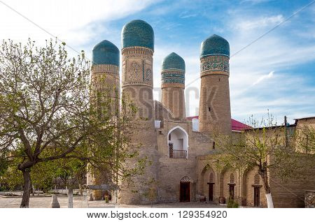 Uzbekistan Bukhara the Char Minar (four minarets) mosque and madrassah