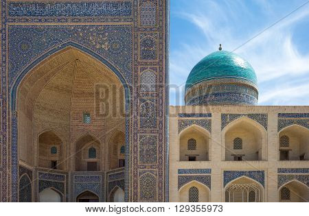 Uzbekistan, Bukhara, view of the Mir-i-Arab madrassah