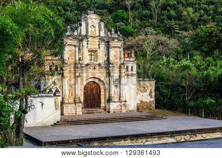 Ermita de la Santa Cruz ruins, one of the oldest hermitages in Antigua, Guatemala