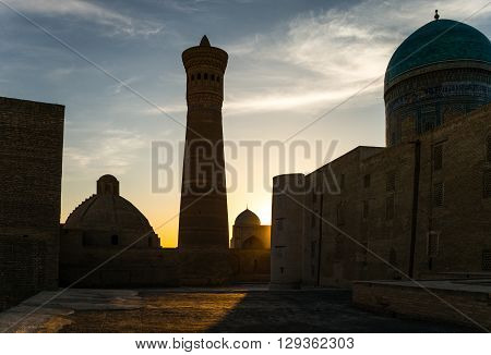 Uzbekistan Bukhara the Kalon minaret and mosque