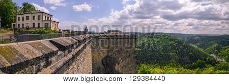 Landmark from fortress Koenigstein, Saxony Swiss nature
