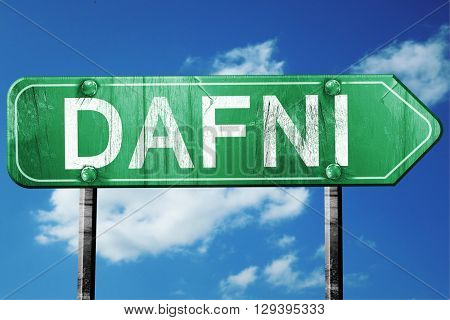 Dafni, 3D rendering, a vintage green direction sign