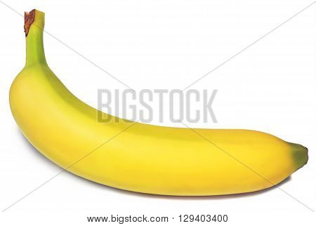 perfect, ripe banana, isolated on white background