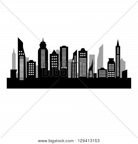Skycrapers. City skyline. City vector illustration on white background
