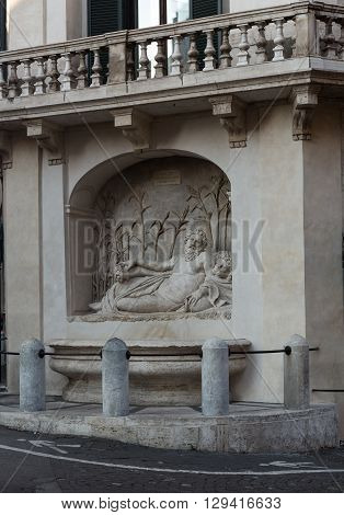 Four Fountains Is A Group Of Four Late Renaissance Fountains In Rome Italy. The Figure Of One Founta