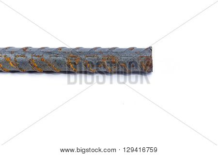 isolate round bar and rusty with the white background