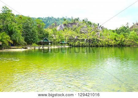 View of Ranong Canyon in Ranong ,Thailand.