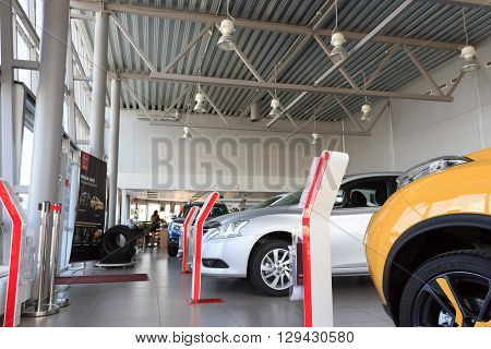 Gomel, Belarus - June 3, 2015: The Official Dealer Of  Nissan - Motors Autoworld, Street Khatayevich