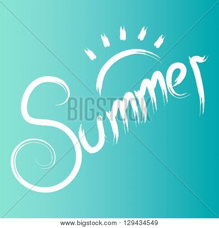 Summer time calligraphic design set.Summer time, summer inscription.Vector hand drawn lettering.Holidays card, season party poster, title, banner.Typographic design template, summer text, words, logo